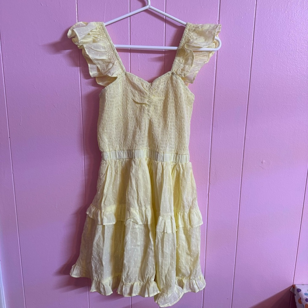 yellow mable smocked dress